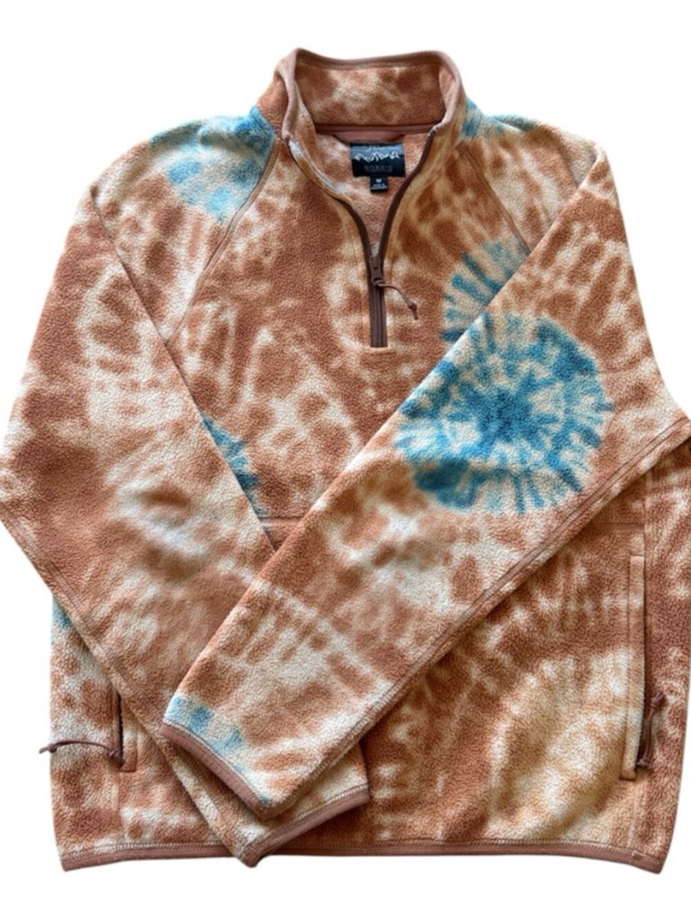J.Crew Nordic Tie-Dye Fleece Quarter-Zip Pullover Men's M